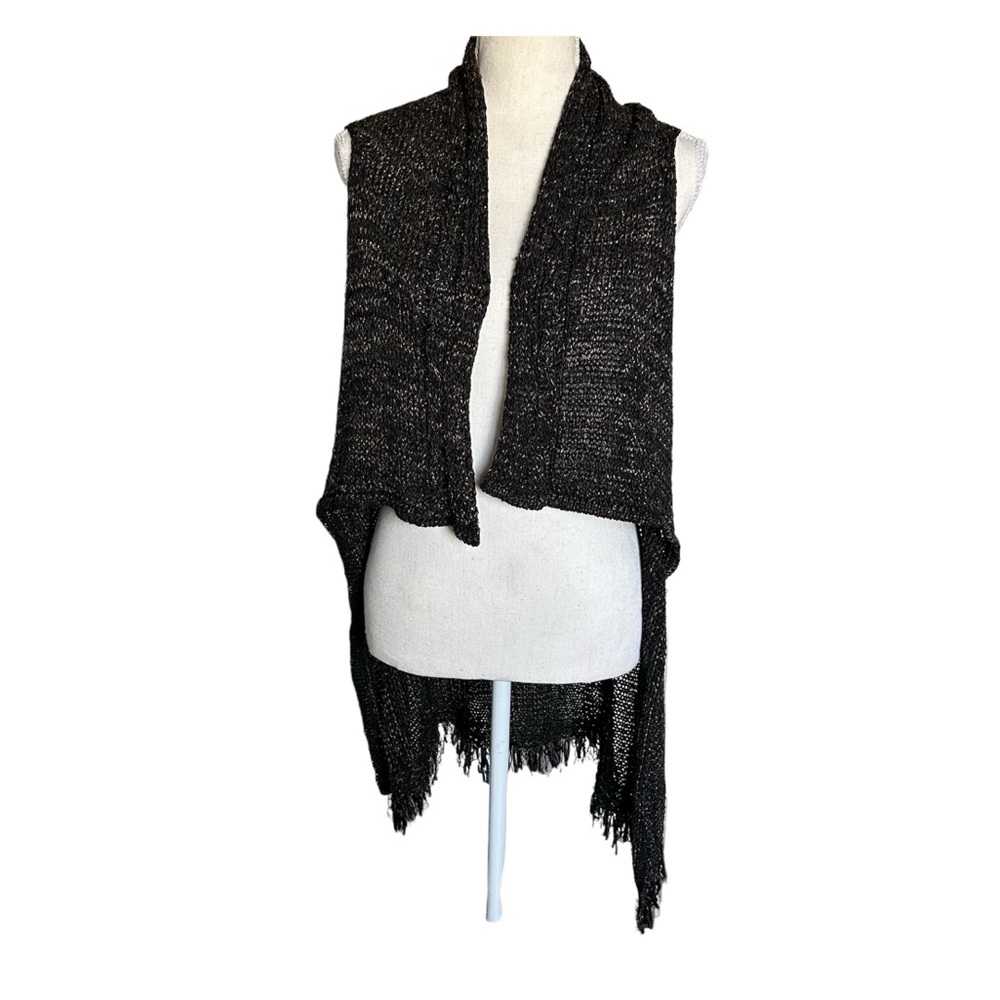 M & KYOKO Japan Open Knit Masaki Vest Art To Wear Women Yarn Luxurious Fringe
